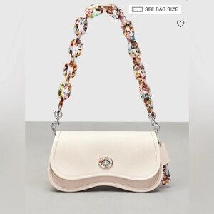 Coachtopia White Wavy Dinky Crossbody
